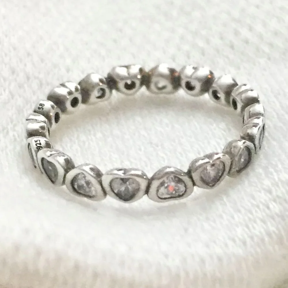 ONLY 1 Left!      Pandora Forever More Ring Hearts All Around - Picture 3 of 3